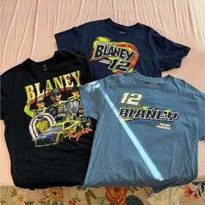 NASCAR Ryan Blaney #12 Lot of 3 T-shirts